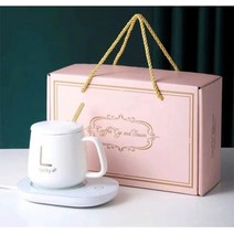 55도세라믹 컵 머그 워머 세트 usb 머그워머, 401-500ml, 흰색 USB 코스터