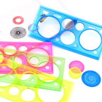 도형자 세트 (고정자 1p + 원형톱니 3p) 스피로그래프 / 1세트 5세트 10세트 마마문구, 5세트 (색상 랜덤)