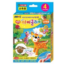 4색 작품만들기 아이클레이 도구세트 점토 공예완구