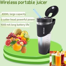 다이어트 디톡스 해독주스 휴대용 텀블러 블렌더 미니 전기 과즙 블레이드 믹서 기계 물 컵 충전 스무디 주스 병, 04=LavenderPurple