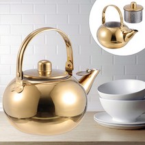 은주전자 실버 가정용 휴대용 스테인리스 스틸 두꺼운 1PC, 1.Golden