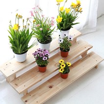 데코밸런스 화분받침대 원목 완제품 화분 진열대 정리대 선반 다이 1단 2단 3단 (개별상품), 원목색상, 1단 길이800 : 폭200 : 높이250(mm)