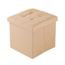 NEW 루마루 접이식 패브릭 수납 소파스툴 싱글큐브형(1인용), 베이지