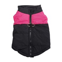 ST SHOP 따뜻한 개 옷 방수 애완 동물 패딩 조끼 지퍼 재킷 코트 치와와 퍼그 Ropa Para Perros, 나일론 폴리 에스터 깃털, Pink_S