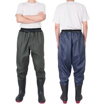 맥스메가다인 해루질 낚시 모내기 갯벌 웨이더 바지 허리 장화, 245, 카키