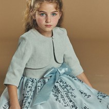 퍼키 베이직 볼레로 여아 아동 키즈 셔링 리본 원피스 드레스