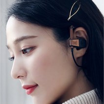 몬스타기어 이어후크형 이어셋 귀안아픈 이어폰 편한 무선헤드셋 음질이좋은 여자이어폰, 블랙
