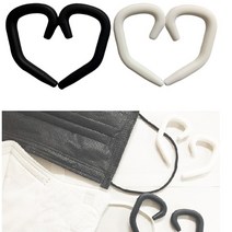 모빌진 마스크 귀 보호 실리콘 캡 고리 화이트 1쌍 10개이상 주문 프리미엄 밴드 아픔 예방 고급 용품 판촉 덮, 1세트, 10개입