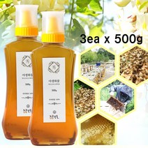 야생화꿀 잡화꿀 국내산 백운산 자연숙성 벌꿀 노고단향 천연벌꿀 500g, 3Ea, 3