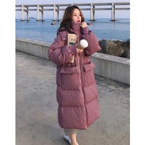꽃소담 여자 허리밴딩 롱 패딩 점퍼 QQJ351