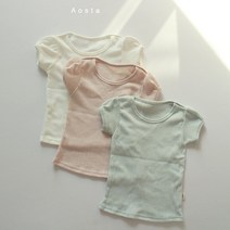 (마지막수량세일)아오스타 아일렛티 유아여름반팔티 데일리티