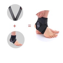 칼노 헬스보호대 남성 및 여성 발목 관절 고정 보호용 발목 보호기, 블랙 페어（스트랩 스트랩）