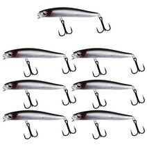 [QISHENG] 싱킹 미노우 미끼 펜슬 미끼 투인원 하드베이트 낚시 7개입 세트, 7.5cm/8g, HB-5#