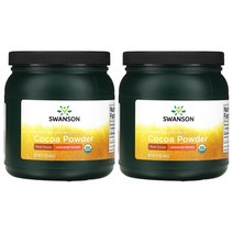 스완슨 유기농 인증 코코아 분말 무가당 340g(12oz), 2팩, 340g