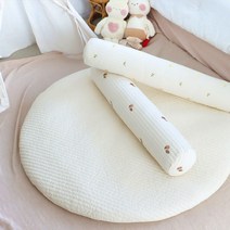 이몽 아기 원형러그 100수 순면 듀라론 냉감 (놀이 매트 신생아 커버분리형 패드), 1개, 무지(100수)