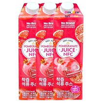 노브랜드 착즙 석류 주스 1리터 x 3개, 1l