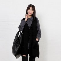 탱크걸 루즈핏 옆트임 오픈 니트베스트(B 27779)