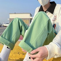 여름통바지 10 색 캐쥬얼 바지남자 일자통바지 청소년 루즈핏 와이드팬츠 슬랙스 A080 9855 P35 4995900339