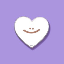 헬로우그리다 헬로그 하트형 스마트톡 핸드폰 그립톡 손잡이, Black/검정, 시리얼체크