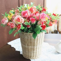 12송이 로즈 장미 다발 조화 (7colors), 크림