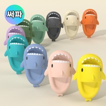 KORELAN 통굽 상어 커플 슬리퍼, 블랙_4cm, 240-245