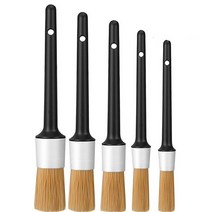 세차 디테일링 브러쉬 자동차 외관 인테리어 세부 브러쉬 5PCS 멧돼지 머리 Bristles 청소 도구 대시 보드, 01 5pcs(OPP bag), 01 5PCS