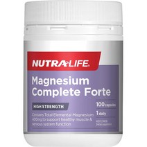 [뉴질랜드직구] 뉴트라라이프 Magnesium Complete 1일 1정 Forte 100capsules 1PACK, 수량, 상세참조