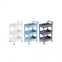 트롤리 간식팬트리 틈새선반 밀당 대피공간선반 이동형 3단, 민트