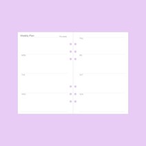 와우샵 DIY 홀로그램 다이어리 커버 만년다이어리, 주간 계획 노트[45장]