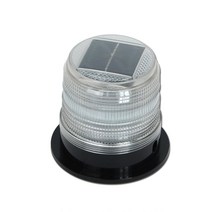 차징샵유통 태양광충전 쏠라 LED 경광등 화이트 자석형, 화이트 마트네틱 LED 경광등