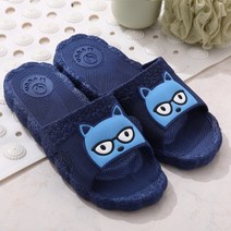 발등 낮은 욕실화 미끄럼방지 욕실 납작 커플 슬리퍼 낮은 문에 안걸리는 여름 목욕, 네이비