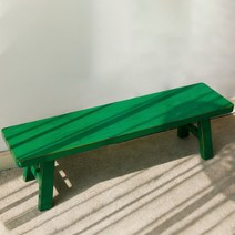 빈티지 벤치의자 원목 긴 의자 등받이 없는 엔틱 체어, 그린