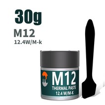 MJ 그레이 열 전도성 그리스 페이스트 GPU CPU 실리콘 방열판용 고온 저항 M12 4g 8g 15g 30g 12.4W/Mk, [02] M12 30g