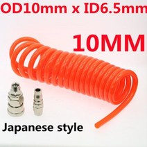 에어 공구 드릴 압축기 공기 호스 10mm 6M 9M 12M 고압 PU 튜브 파이프 가스 스프링 공압 나선형, 10mmx6.5mmJapan type+9 Meter