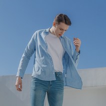 3.9세컨즈 남성용 여름 긴팔 린넨 셔츠 남방 (95사이즈~115사이즈)