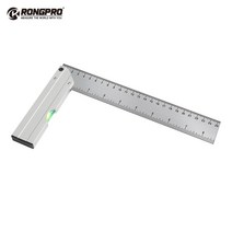 Rongpro 90° Metal Ruler Woodworking Tile Tools Marking Gauge for Wood Builder Stainless Steel Engin, 01 25cm