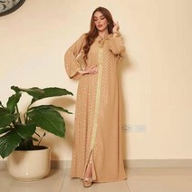 히잡 이슬람 무슬림 라마단 두바이 자수 bronzing maxi dress muslim women party long sleeve 가운 eid jilbab loose robe