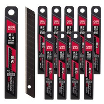 델리 블랙 커터칼날 리필 소형 칼날 78002 10개입, 10개