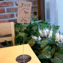 베이커리네임택 빵이름표 푯말집게 전표꽂이 엽서 영수증 메뉴판 종이 홀더 안내문거치대, 기본