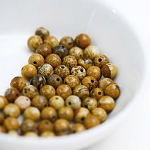 가배공방 도화석 원석 원형 구슬 벽옥Jasper 제스퍼 팔찌 재료, 4mm20알