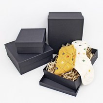 [핸즈픽] 블랙 싸바리 상자 1개 13가지 사이즈 국내제작 고급 밍크지 상자 향수 디퓨저 기업용 선물포장박스, 직사각 27호_27x22x10