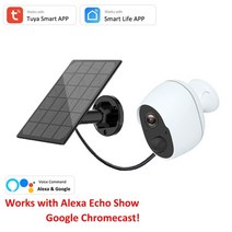 태양광CCTV 무선태양광cctv 무선cctv Wifi태양광 배터리cctv 태양광무선카메라 tuya 스마트 라이프 5200mah 충전식 배터리 ip65 야외 무선 와이파이 ip, 알렉사 태양