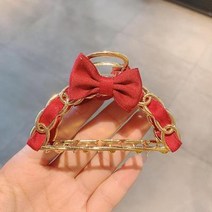 Ogfaour 긴머리 단발 반머리 나비 아가타 집게핀 생머리, 1개, G