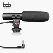 bob 입체 고감도 3.5MM 외장마이크 MIC-01 GoPro 호환, 1, MIC_01_블랙