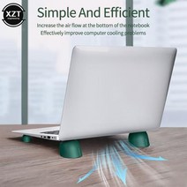 노트북받침대 스탠드 거치 4pcslaptop book 노트북에 대 한 마그네틱 휴대용 냉각 패드 멋진 볼 방열 s proof 패드 쿨러, 초록