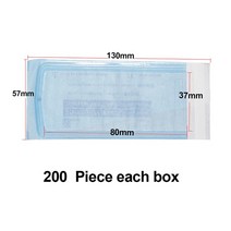 일회용 살균 파우치 가방 자체 밀봉 타투 백 치과 네일 아트 액세서리 문신 도구 상자 당 200 개, 02 57x130mm, 57x130mm