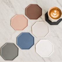 헥사곤 스타일 실리콘 폴리곤 컵받침 티코스터 잔받침 카페잔 커피잔 주문 제작 예쁜컵, 실리콘 폴리곤 컵받침 브릭레드