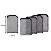 수족관 필터 백 물고기 탱크 미디어 메쉬 그물 필레 타인 활성 탄소 바이오 볼 세라믹 링 5 개, 16x22cm Black