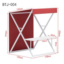 플리마켓 매대 접이식 가판대 이동식 좌판대 야시장 노점 행사, 1500 화이트 프레임(레드어닝)