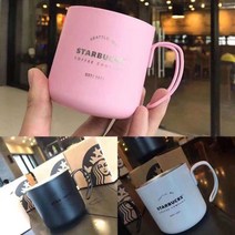 스타벅스 스텐 캠핑컵 커피잔 선물, 알파벳골드머그컵, 340ml